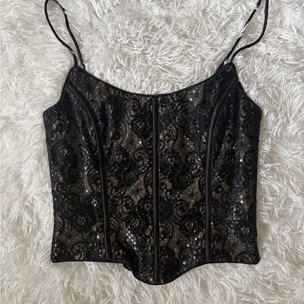 Jessica McClintock Gunne Sax Vintage 1990s deadstock corset top